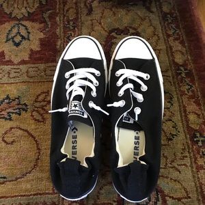 Converse black and white shoes